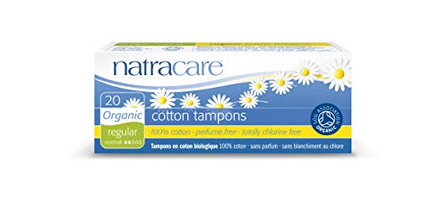 Natracare Non-Applicator 100% Organic Cotton Tampons, Regular, Totally Chlorine Free, Biodegradable and Compostable (12 Pack, 240 Tampons Total) - Image 1