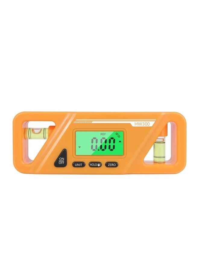 Orange Digital Angle Meter LCD Backlight Inclinometer Goniometer Protractor Slope Conversion - Image 1