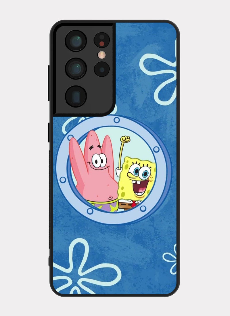 PXLAAT Samsung Galaxy S21 Ultra case cover SpongeBob and Patrick Star - Image 1