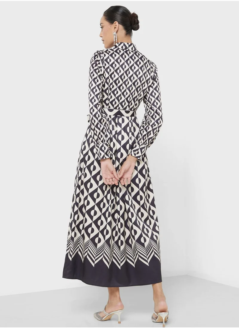 ELLA Geometric Print Dress