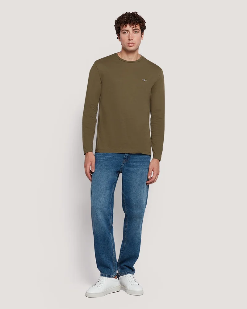 GANT  Gant Men’S Long Sleeve Cotton T-Shirt With Shield Logo for Men | Best Price UAE