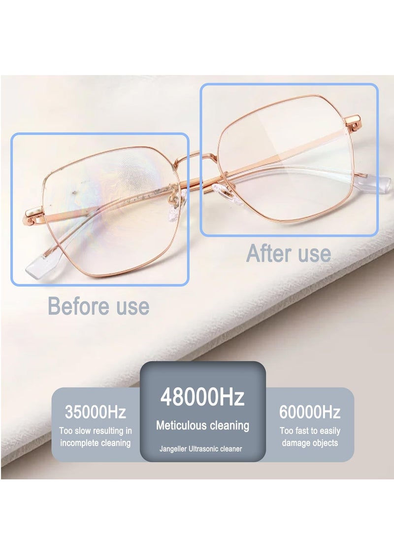 Excefore Jewelry Cleaner, Jewelry Cleaner Ultrasonic Machine, Professional Sonic Cleaner, Ultrasonic Jewelry Cleaner for Glasses, Rings, Dentures, Diamonds  - Image 5