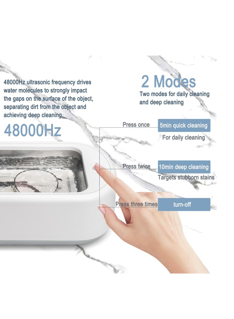 Excefore Jewelry Cleaner, Jewelry Cleaner Ultrasonic Machine, Professional Sonic Cleaner, Ultrasonic Jewelry Cleaner for Glasses, Rings, Dentures, Diamonds  - Image 3