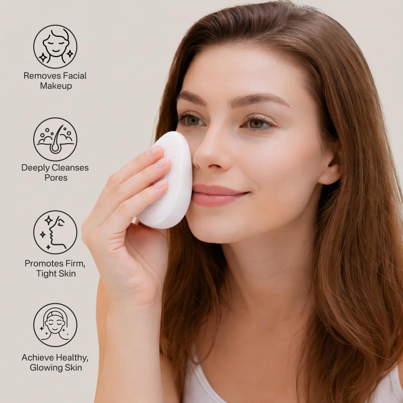 Yiclick Exfoliating Facial Sponge - Daily Cleansing Face Scrubber Exfoliator, Makeup Blackhead Remover Tools, Face Scrub Brush, Reusable Exfoliating Pads for Women - Image 3