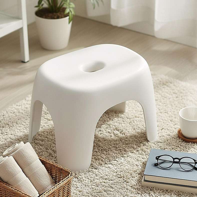 Pan Home Kids Stool Cream 30x20x20cm - Image 1