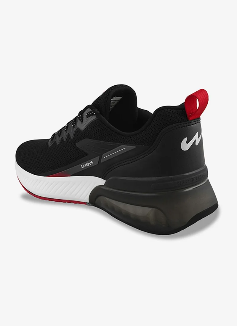 CAMPUS Men Promote Memory Foam Lace-Up Running Shoes-Blk-Red