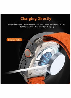 Y&D Tempered Glass Hard PC Case Compatible with Apple Watch Ultra 49mm Screen Protector, [9H Hardness] [HD Clear] [Touch Sensitive] Full Protection for iWatch Ultra,Black(2 Pack)  - Image 5