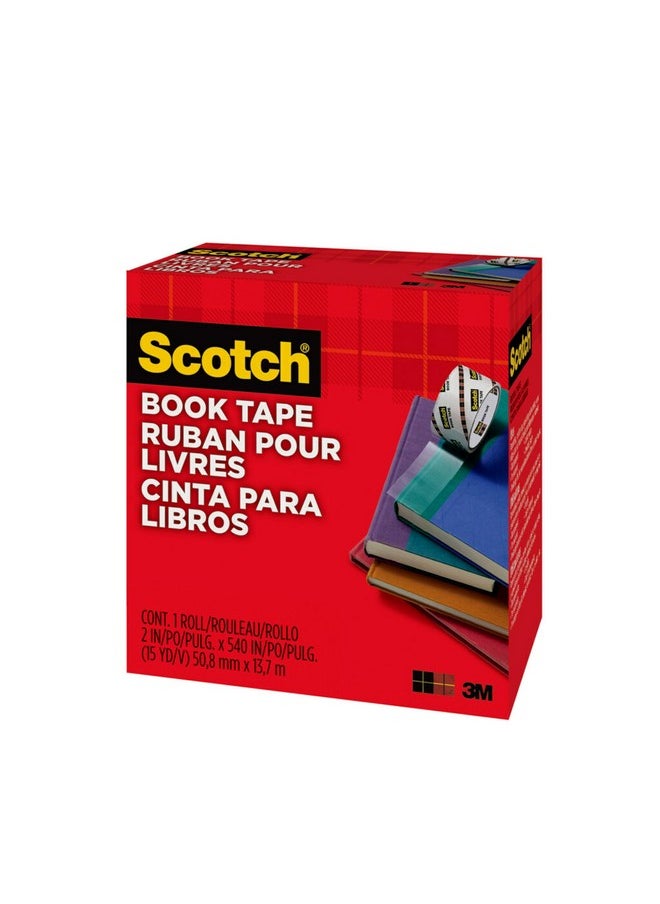 سكوتش - شريط لاصق للكتب، 2 بوصة × 540 بوصة، ممتاز للإصلاح والتعزيز والحماية والتغطية (845) - Image 1