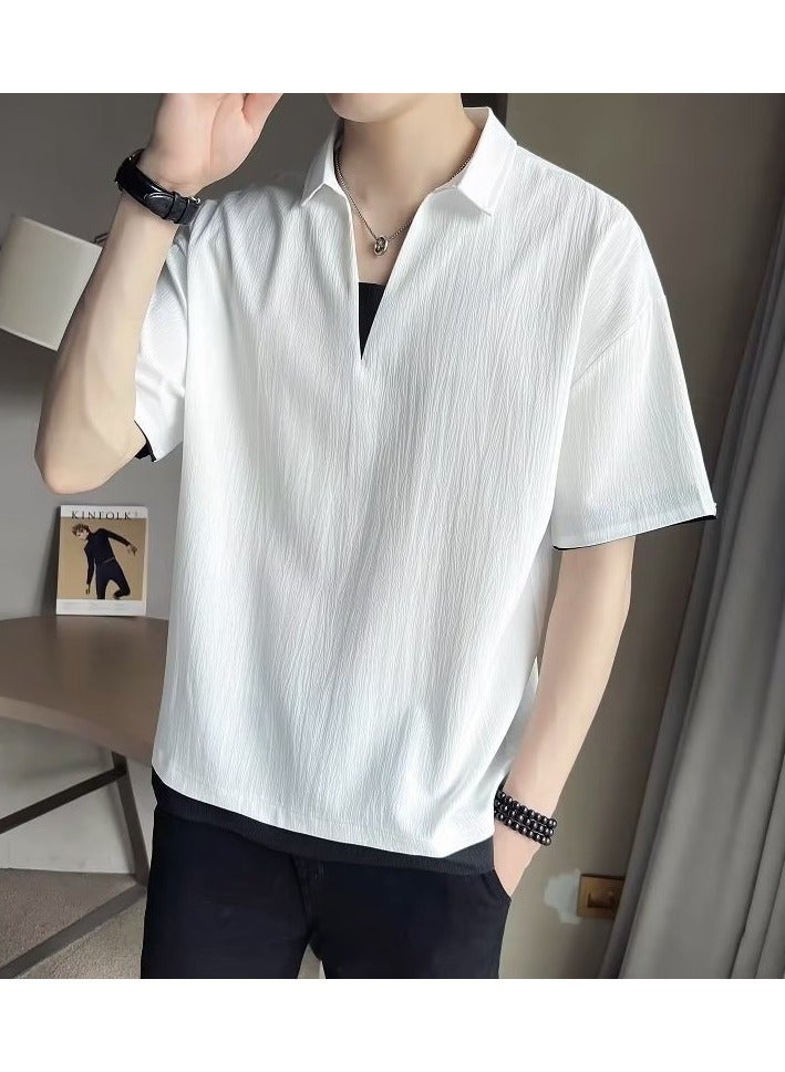 Shougu Summer Casual Men's Short Sleeved Shirt  - Image 1