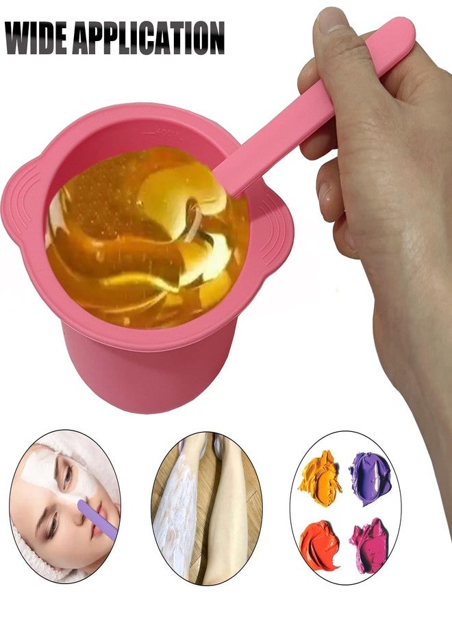 Shineyid Silicone Wax Warmer Liner, Silicone Wax Bowl for Hair Removal, Non-Stick Wax Melt Warmer Wax Pot Replacement, Reusable Wax Melt Liner with 2 Pcs Spatula Sticks for Hair Removal (Pink, Purple) - Image 5