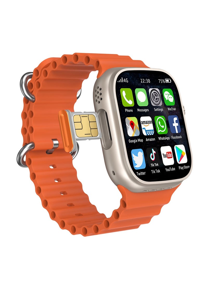 Modio 4G Ultra Max 2.2 Inch HD Display Sim Card Supported Smart Watch with Three Set Strap For Men's - Image 1