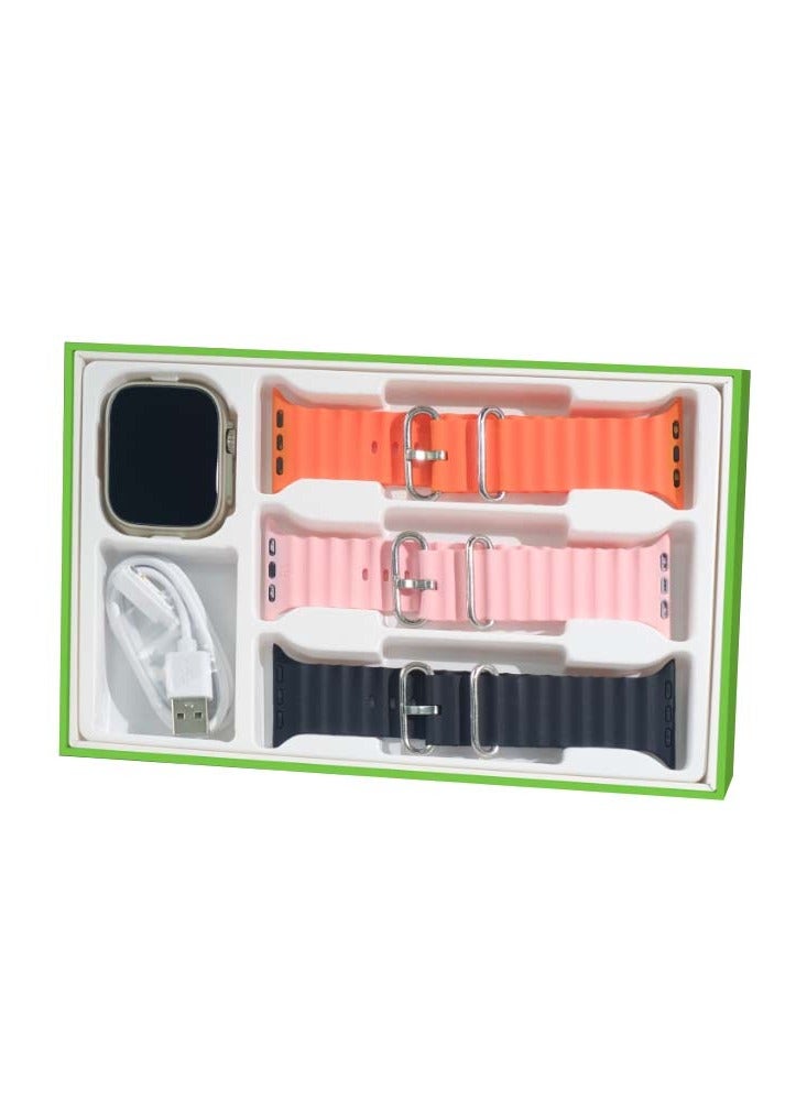 Modio 4G Ultra Max 2.2 Inch HD Display Sim Card Supported Smart Watch with Three Set Strap For Men's - Image 2