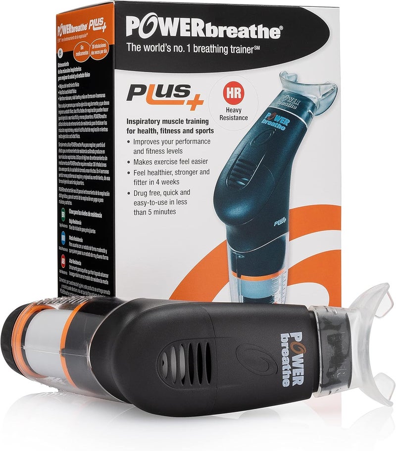 مدرب التنفس POWERBREATHE Ironman Plus الثقيل - سيليكون أسود