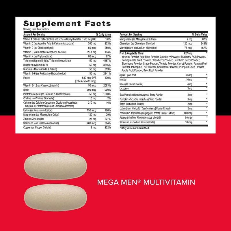 GNC Mega Men Performance and Vitality Vitapak Program Convenient Complete Nutrition 5 Products in 1 packet Circulation Blood Flow Prostate Health Sexual Function Horny Goat Weed 30 Packs - Image 5