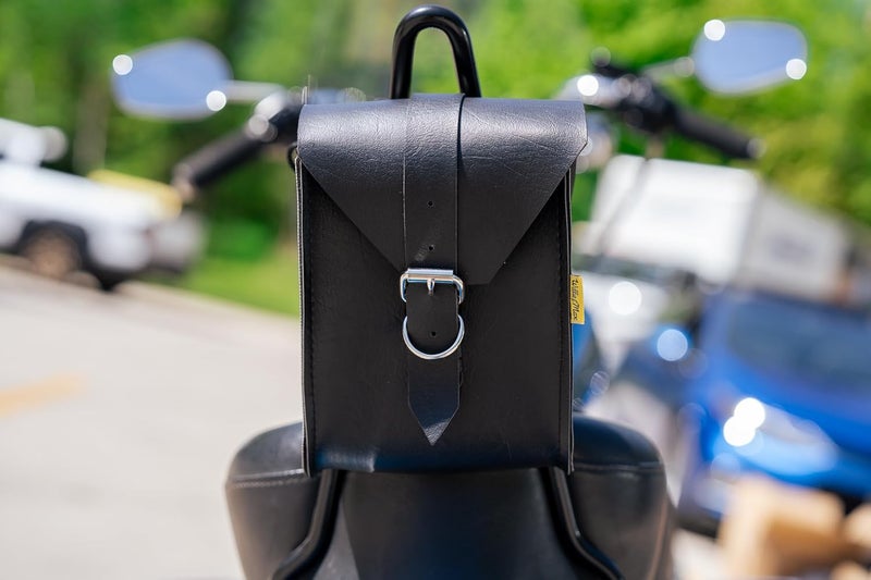 Dowco Willie & Max Synthetic Leather Compact Motorcycle Sissy Bar Bag, Black - Image 3