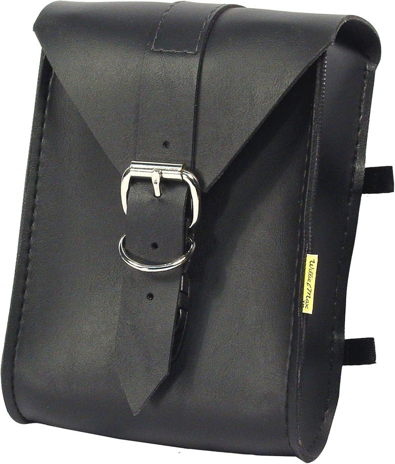 Dowco Willie & Max Synthetic Leather Compact Motorcycle Sissy Bar Bag, Black - Image 1