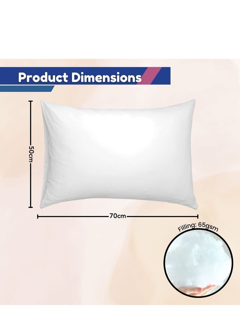 Home Smart Home Smart Luxury Pillow Size 50X70CM, 100% Hollow Siliconized Fiber Soft Fiber Filling  - Image 2