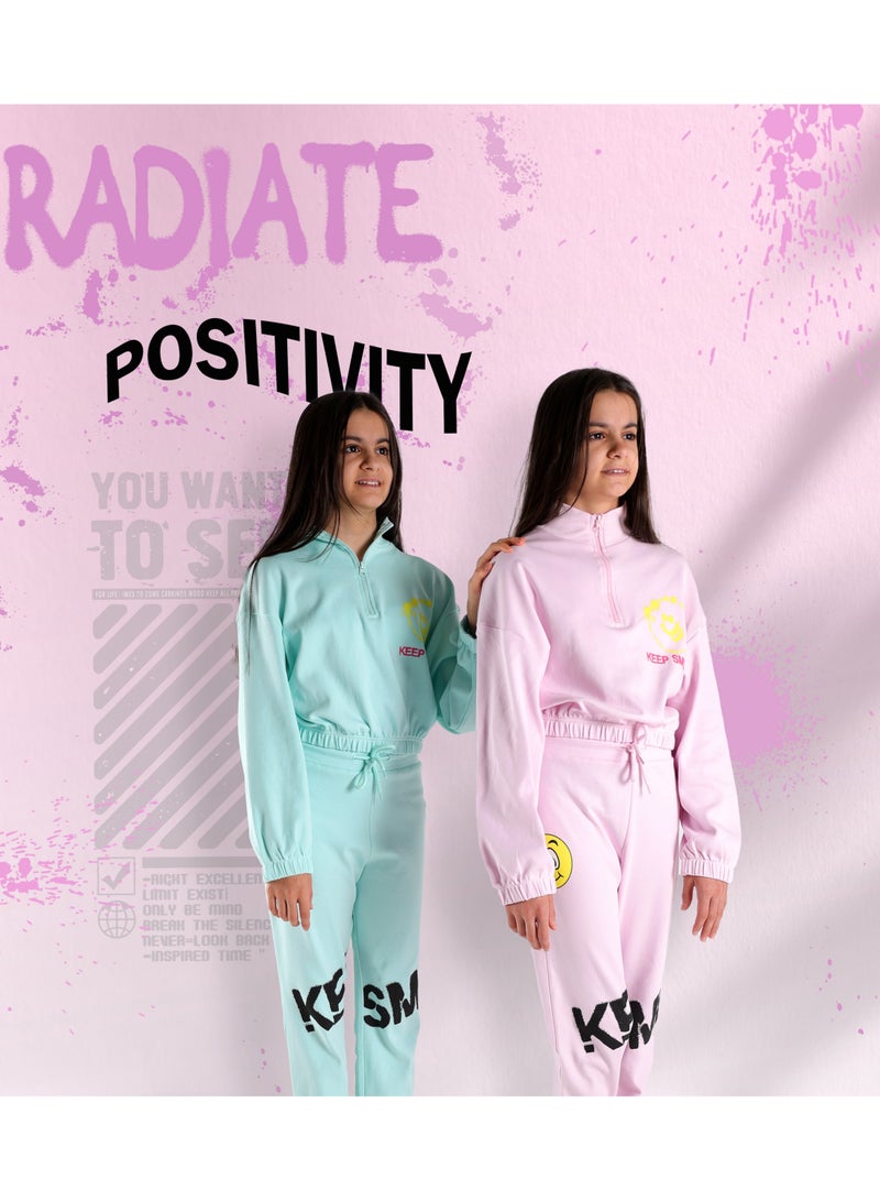 AIKO-Girls  sweat top and jogger set 
-13-14Y - Image 1