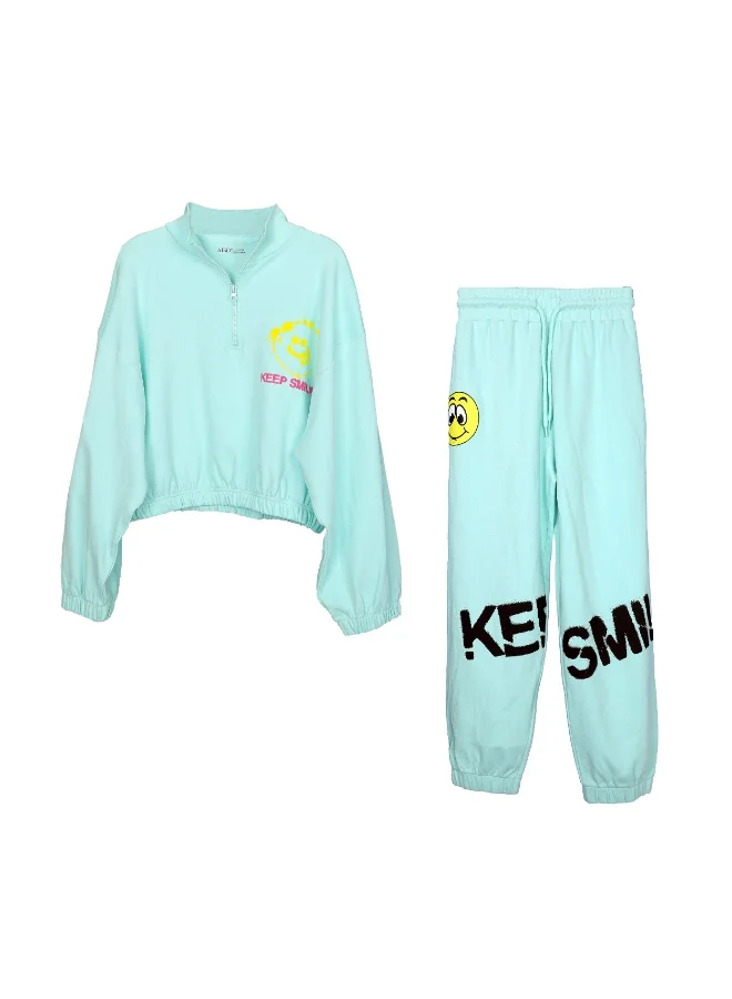 ايكو AIKO-Girls Sweat Top and Jogger Set