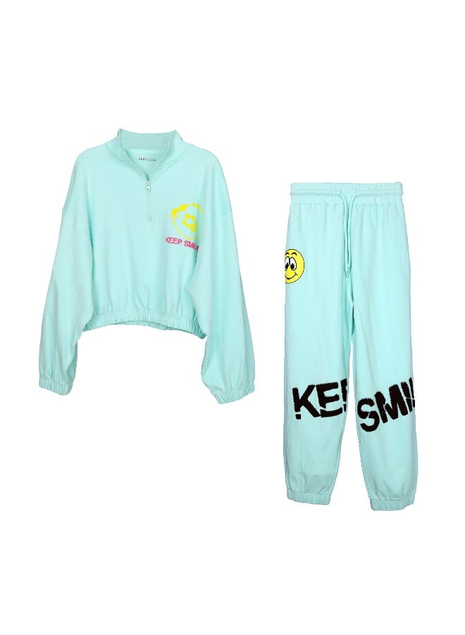 AIKO-Girls Sweat Top and Jogger Set - Image 1
