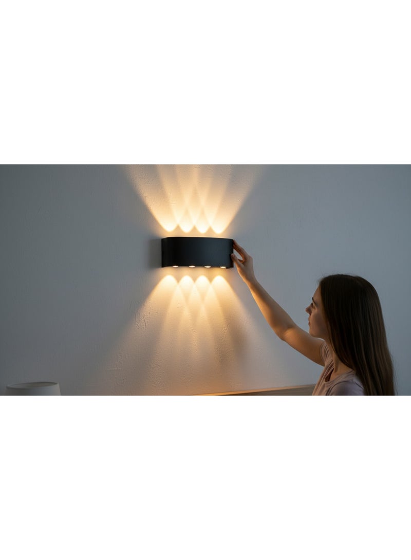 نجفة شوب ابليك شادو LED مودرن – إضاءة حائط عصرية مزدوجة، خامة بلاستيك قوية، موفر للطاقة - Image 4