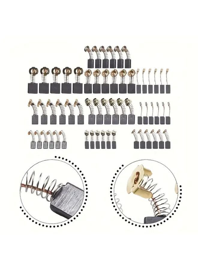 60 Electric Motor Carbon Brushes Replacement For Impact Drills Circular Saws Angle Grinders - Image 2