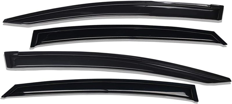 Lightronic WV94712 Tape-on Side Window Visor Deflector Rain Guard, Dark Smoke - 4 PCS Set for 2016-2019 Chevrolet Cruze - Image 3