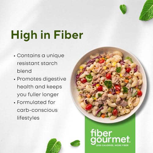 Fiber Gourmet Low Carb Pasta Variety Pack - Spaghetti, Rotini, Penne, Elbows - High Fiber, Keto Friendly, Non-GMO, Vegan, Kosher - Made in Italy with 48% Fewer Calories and Reduced Net Carbs - Image 4