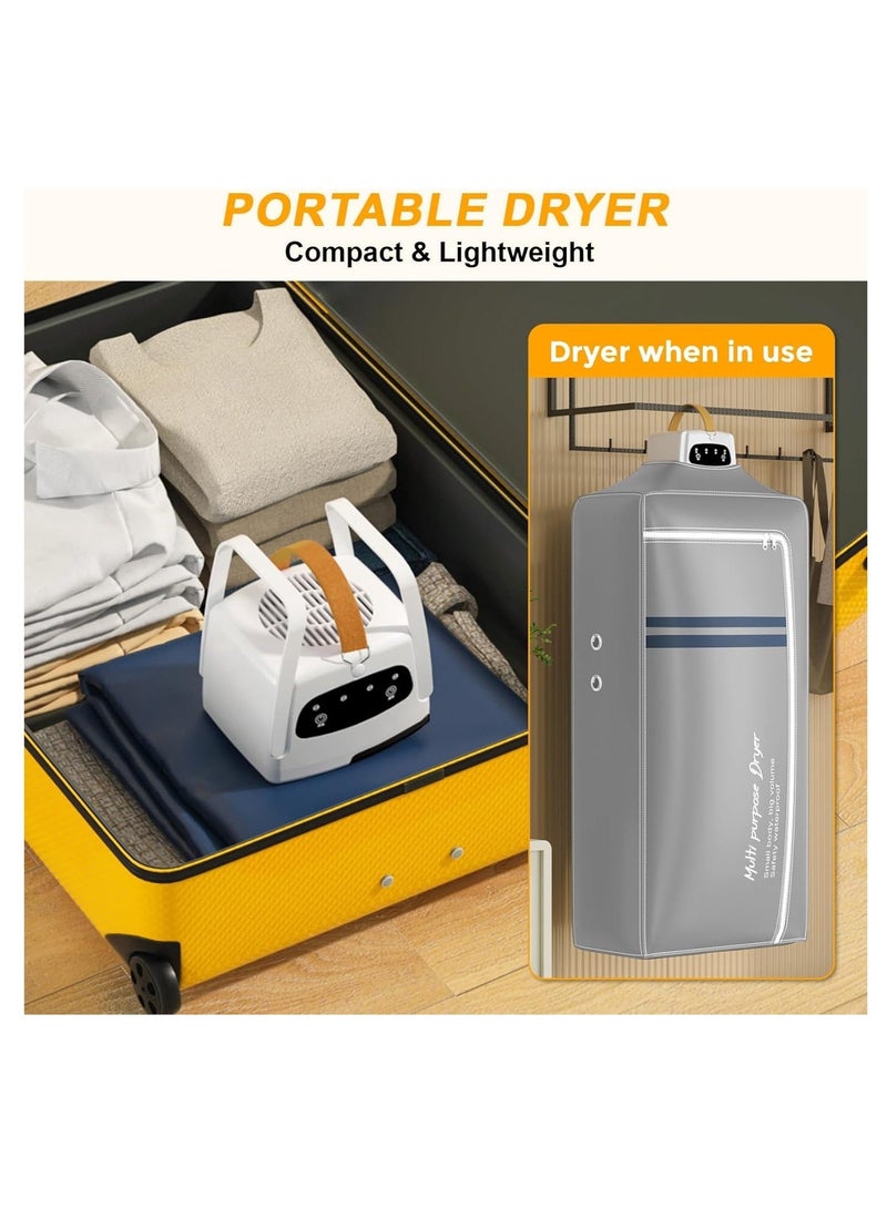 WALALLA Portable Electric Clothes Dryer, Multifunctional Dryer Machine, Detachable Fast Drying, Travel Clothes Dryer, Heated Clothes Airer, Wardrobe Clothes Heating with Timer, Cloth Cover - Image 4