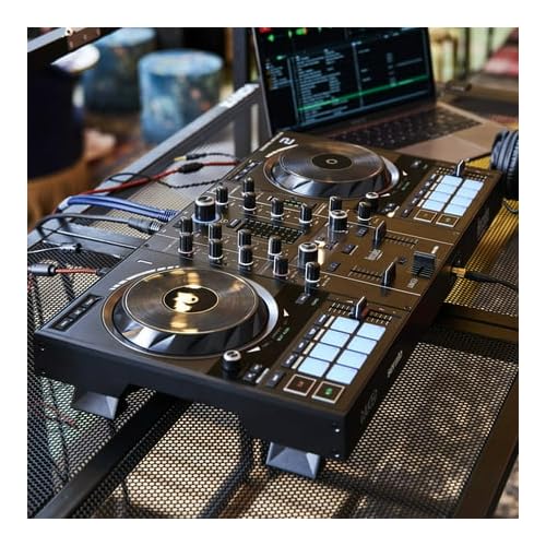 Hercules DJControl Inpulse 500 DJ Controller – Beginner DJ Set, 2-Deck USB DJ Mixer with Built-In Audio Interface, RGB Pads, Touch-Sensitive Jog Wheels - Image 2