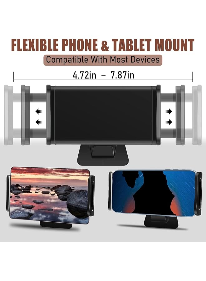 SYOSI Cell Phone Tablet Car Mount Holder Compatible With 2016-2022 Tesla Model 3 Model Y Headrest Mount Back Seat Cellphone Tablet Stand Cradle Tesla Model 3/Y Accessories Upgrade - Image 3