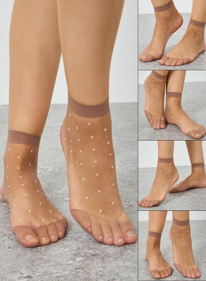 Styli Pack of 4 - Polka Dot Ankle Socks