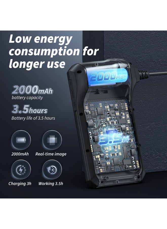 Endoscope Camera with Light - 1920P HD Inspection Borescope with 4.3" IPS Screen, 8 LED Lights, 16.4ft Semi-Rigid Range, Waterproof - Image 4