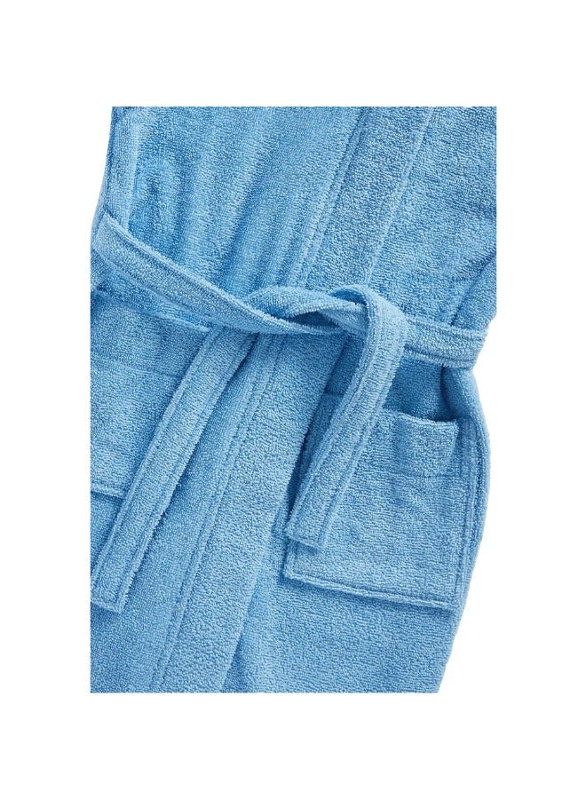 BYFT Daffodil (Light Blue) Premium 6 yr Kids Hooded Bathrobe 100% Terry Cotton, Highly Absorbent and Quick dry, Hotel and Spa Quality Bathrobe for Boy and Girl-400 Gsm  - Image 2