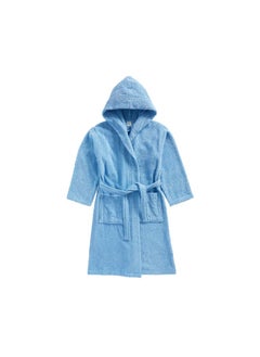 BYFT Daffodil (Light Blue) Premium 6 yr Kids Hooded Bathrobe 100% Terry Cotton, Highly Absorbent and Quick dry, Hotel and Spa Quality Bathrobe for Boy and Girl-400 Gsm  - Image 5