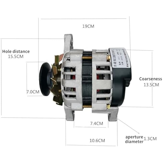 OLONETO 2000W Low Speed DC Permanent Magnet Generator, 12V72V Brushless Design With Copper Winding, Suitable For Energy Projects, Small Wind Or Water Systems, And Off-Grid Applications(72V) - Image 4