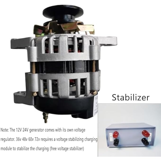 OLONETO 2000W Low Speed DC Permanent Magnet Generator, 12V72V Brushless Design With Copper Winding, Suitable For Energy Projects, Small Wind Or Water Systems, And Off-Grid Applications(72V) - Image 2