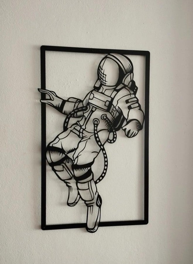 BLIND SHOP Astronaut Metal Wall Art,Space Wall Decor,Gifts for Space Lover,Galaxy Wall Art,Milky Way Sculpture,Astronaut Sculpture Metal Sign,Bedroom - Image 1