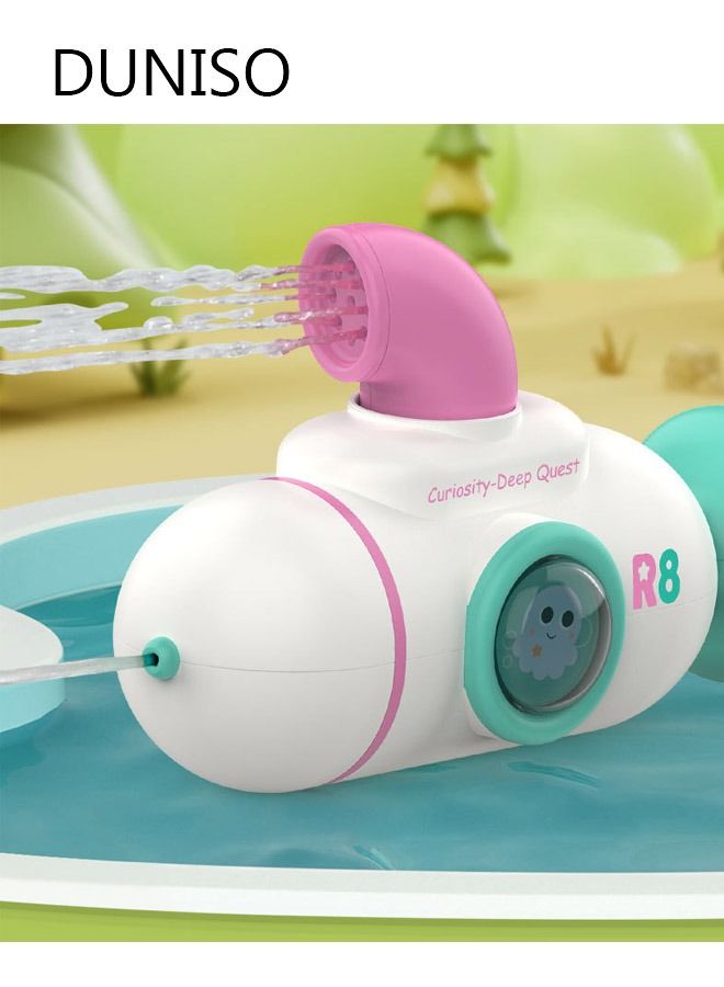 DUNISO Baby Bath Toys Bath Water Guns with Flower Shower and Octopus Bathtub Shower Toys Push Water Spray Toys for Toddlers Kids Boys Girls - Image 3