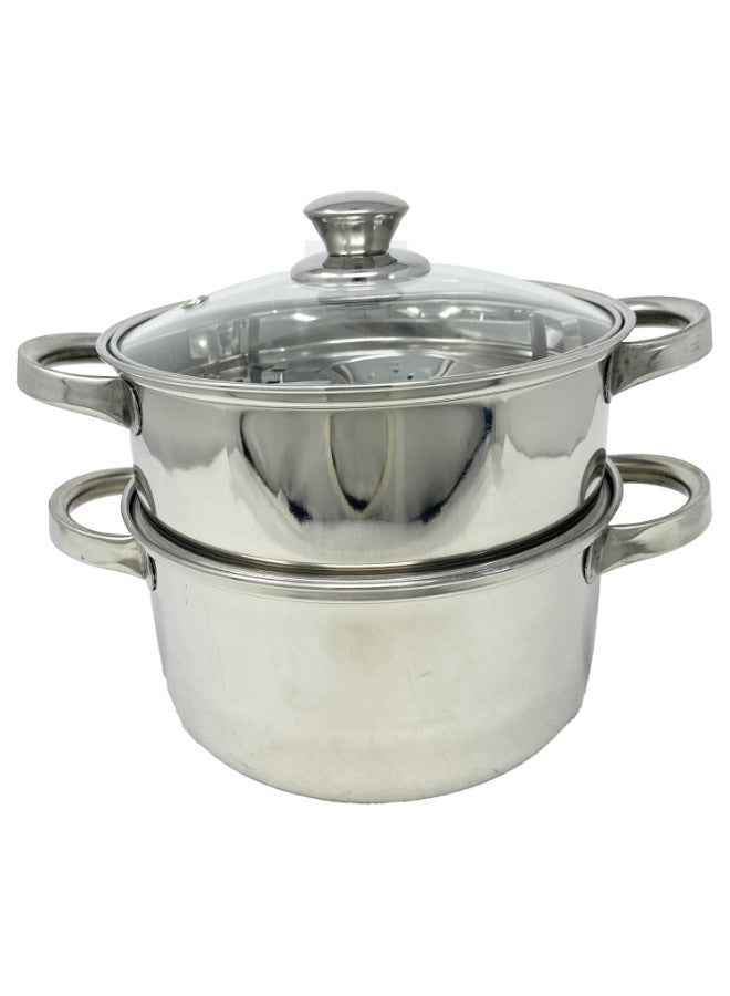 Rock Tawa Stainless Steel 2 Plates Idli maker 6 Cavities Idli Cooker - Image 3