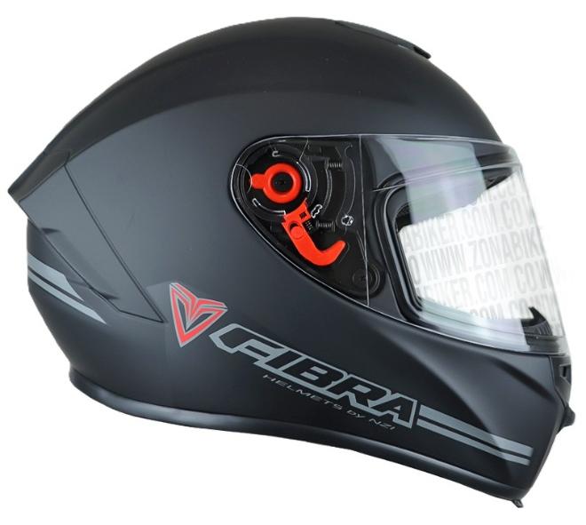 NZI Helmets Fibra Motorcycle Helmet by NZI - Full Face GLOSS Black - Image 1