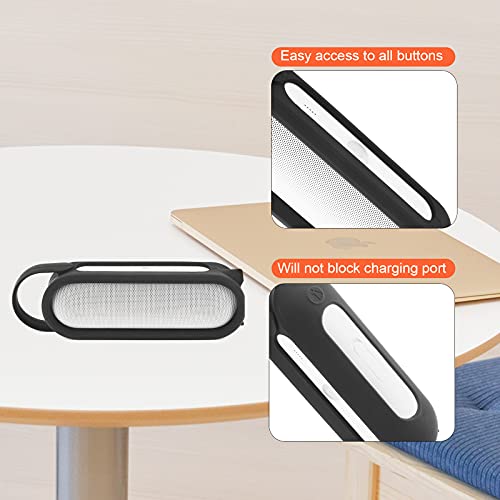 TXEsign Silicone Case for Beats Pill+ Portable Speaker, Travel Carrying Case Silicone Protective Pouch with Handle Stand Up Cover for Beats Pill Plus (Black) - Image 3