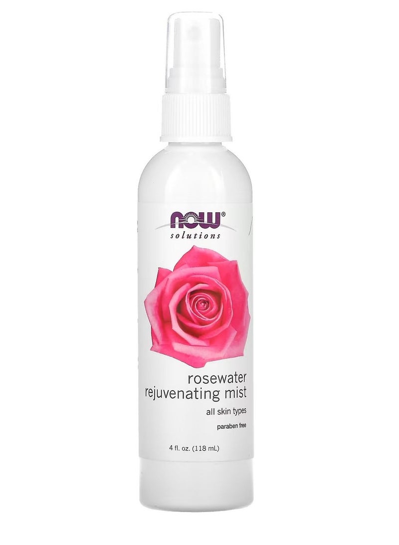 now Solutions Rejuvenating Spray with Rose Water 4 fl oz 118 ml