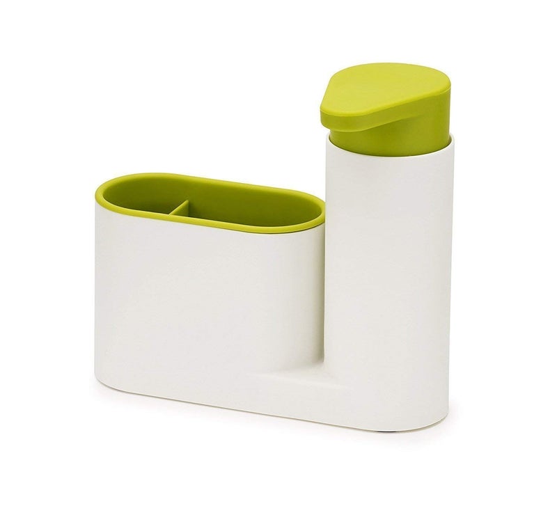 GBEX 2 in 1 Sink Tidy Set Stand for Kitchen Bathroom Sink Storage Organizer Soap Holder with Liquid Dispenser - Image 1