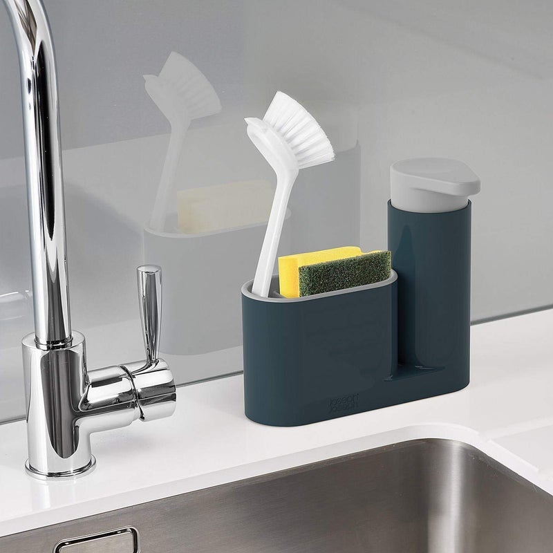GBEX 2 in 1 Sink Tidy Set Stand for Kitchen Bathroom Sink Storage Organizer Soap Holder with Liquid Dispenser - Image 5