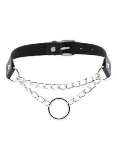 O Round Circle Faux Leather Collar