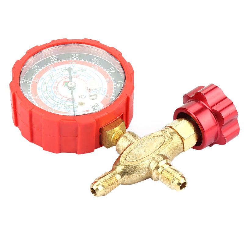 مقياس مشعب HVAC 800psi معدني بلاستيكي بمقياس واضح - سهل التركيب متوافق مع R404a R22 R410 R134A لأنظمة التبريد - Image 5