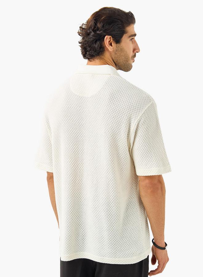 Iconic Textured Polo T-shirt - Image 3