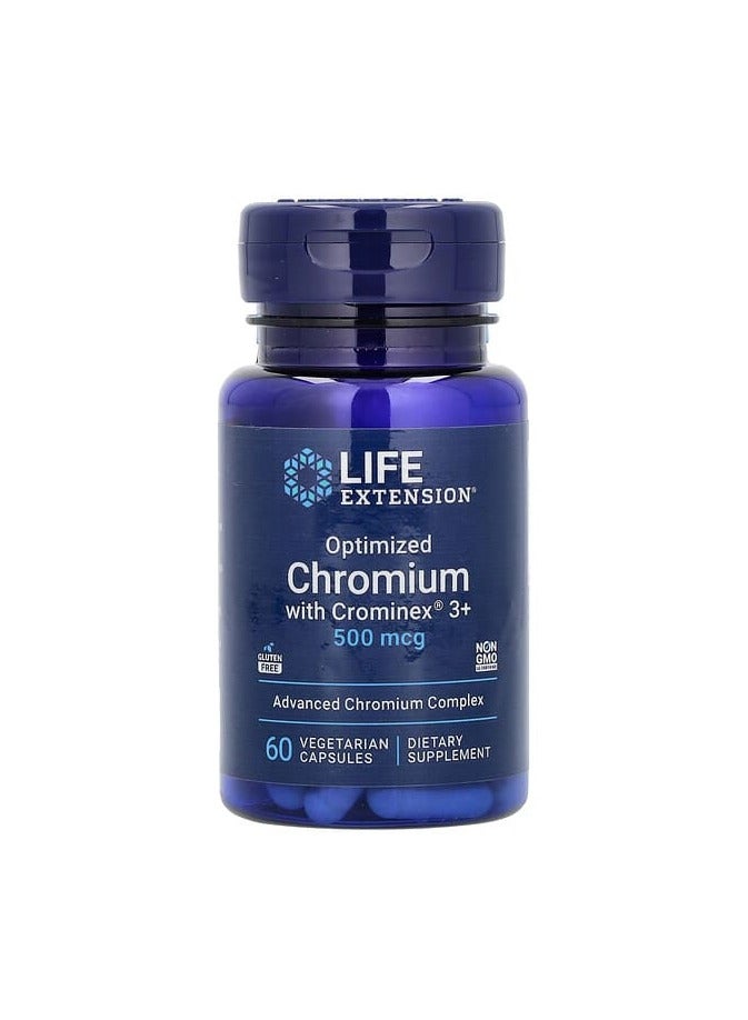 Optimized Chromium with Crominex 3+, 500 mcg, 60 Vegetarian Capsules