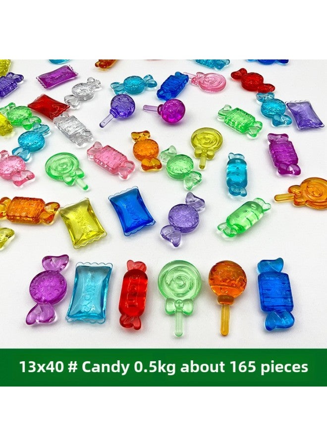 Plastic Gem Color Crystal Diamond Handbag Colorful Princess Play House Game Archaeological Digging Gem Game Toy-Color:Small Top (half A Pound)  - Image 4